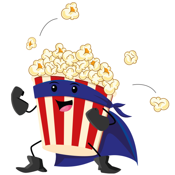 Comicfigur Popocorn Starker Held